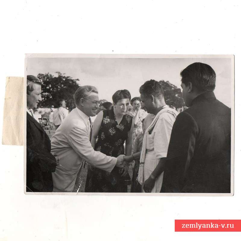 Фото визита советских деятелей науки и искусства в Мадрас