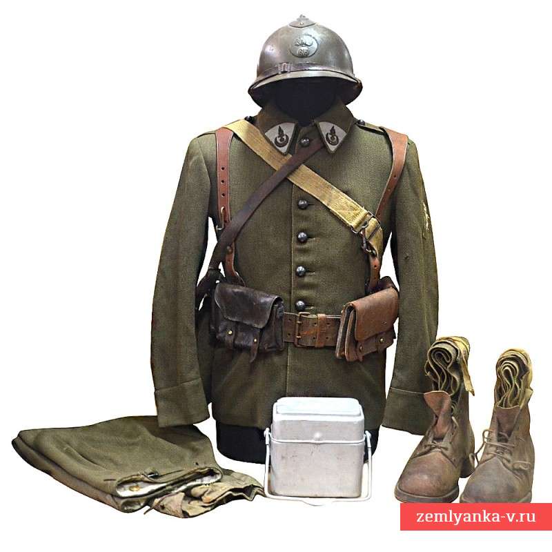 Комплект формы и снаряжения французского солдата периода ВМВ