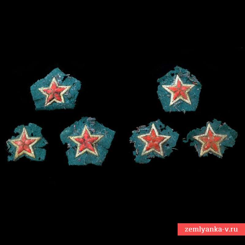 Комплект нарукавных звезд командарма 1 ранга пограничных войск НКВД обр. 1935 года