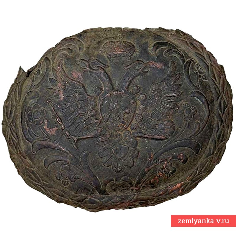 Бронзовая русская накладка на кирасу (?) середины XVIII века
