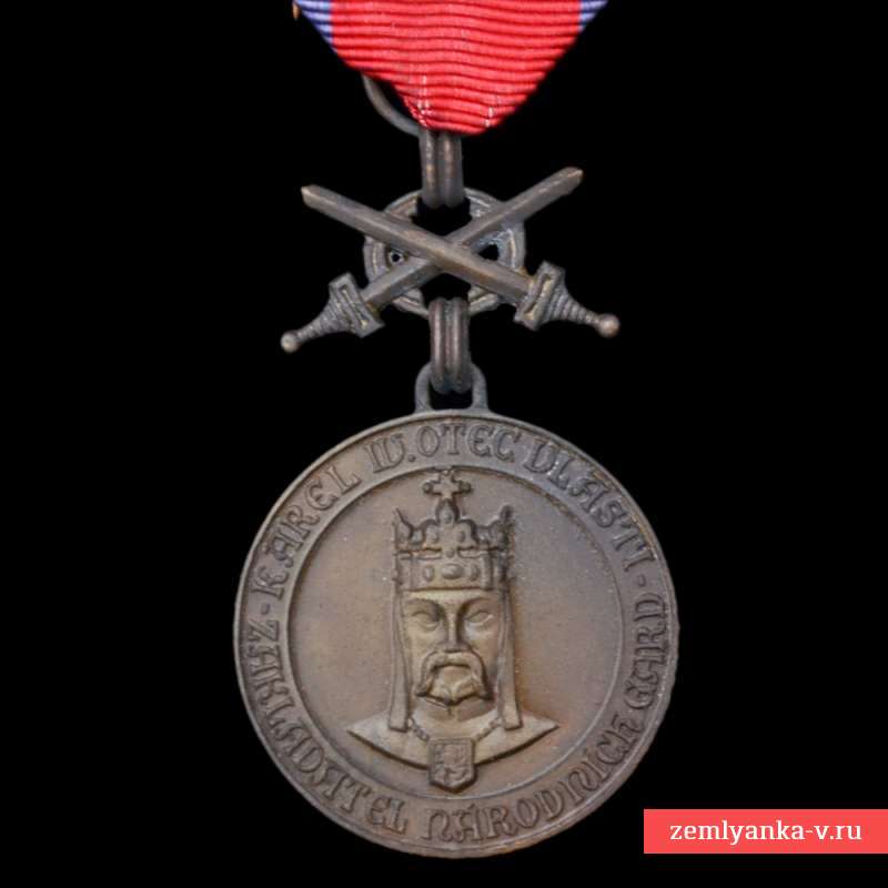 Бронзовая медаль Дипломного знака Карла IV «За заслуги обороны»