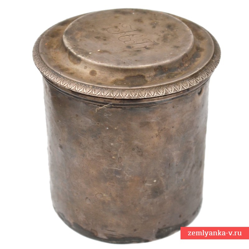Серебряная французская баночка для чая (?), 1800-е гг