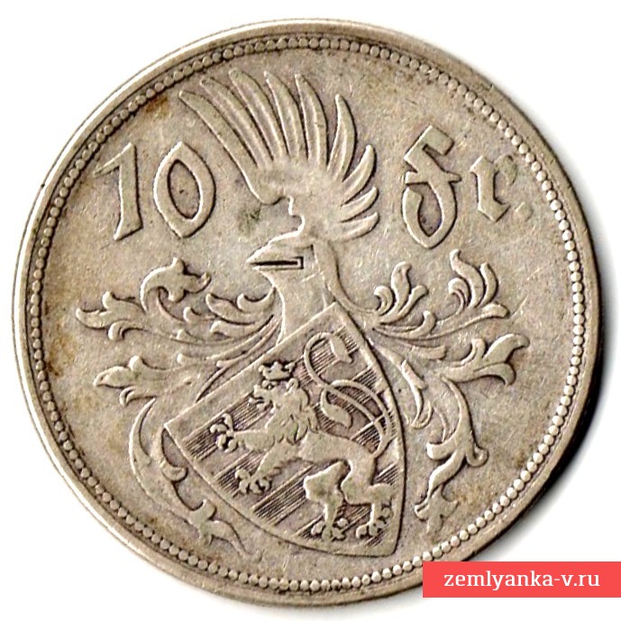 Монета 10 франков 1929 года, Люксембург