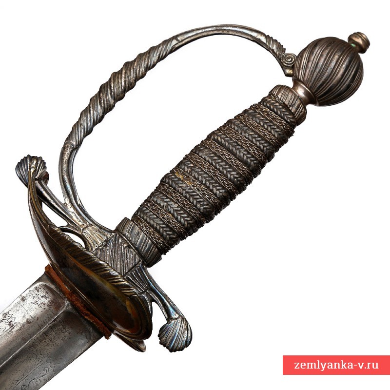 Шпага кавалерийская с серебряным эфесом и клинком «колишемард»