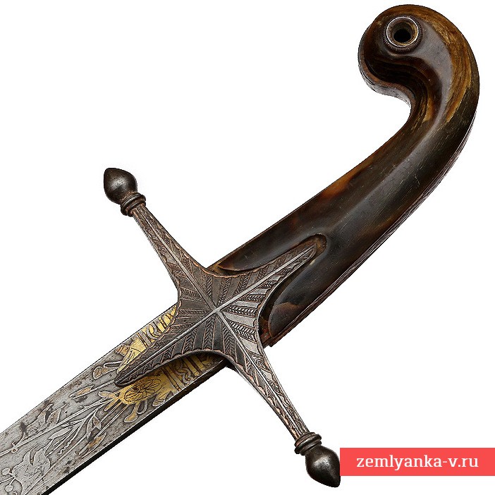 Сабля кавалерийская типа «шамшир», с булатным клинком