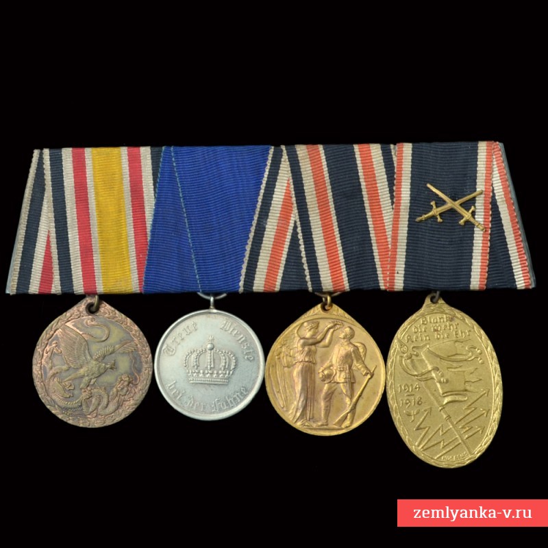 Колодка с наградами ветерана немецкой кампании в Китае в 1900-1901 гг