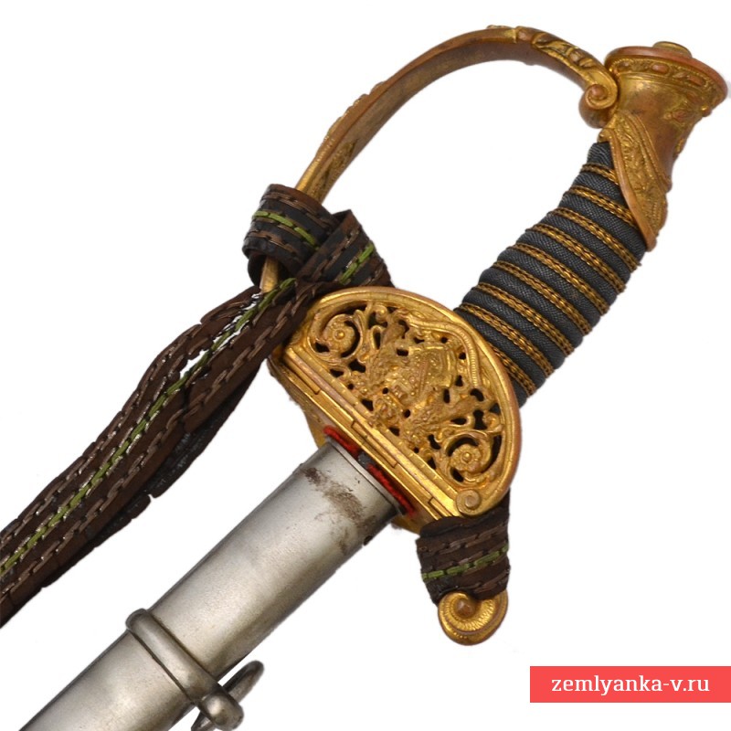 Шпага саксонская офицерская пехотная образца 1867 года с украшенным клинком