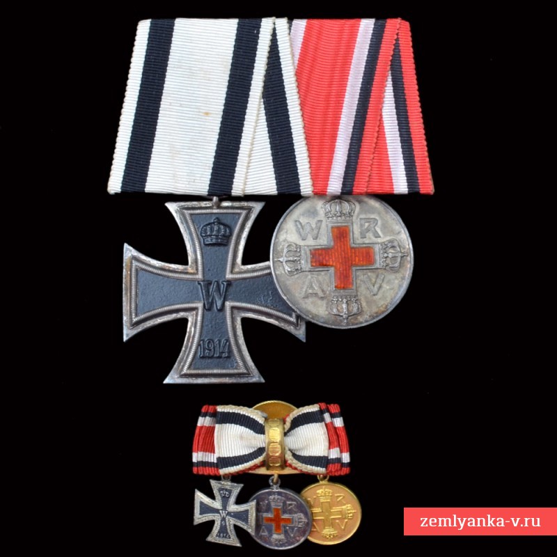 Фрачная колодка офицера DRK – кавалера Железного креста 2 класса
