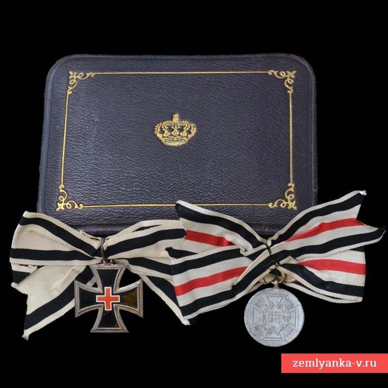 Комплект наград на женщину – участницу франко-прусской войны 1870-71 гг