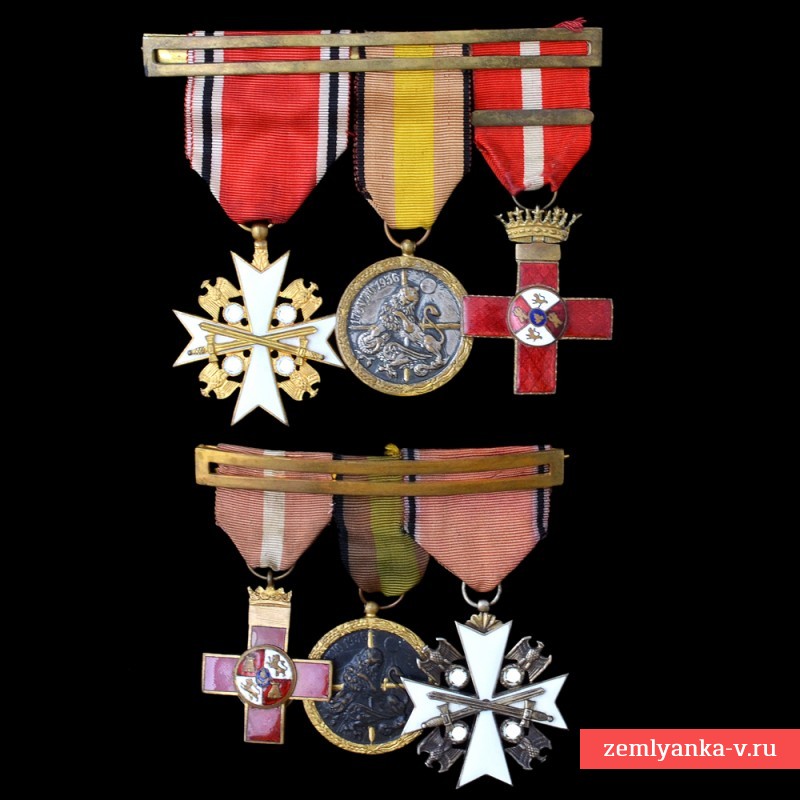 Две наградные колодки испанского офицера с орденами Германии