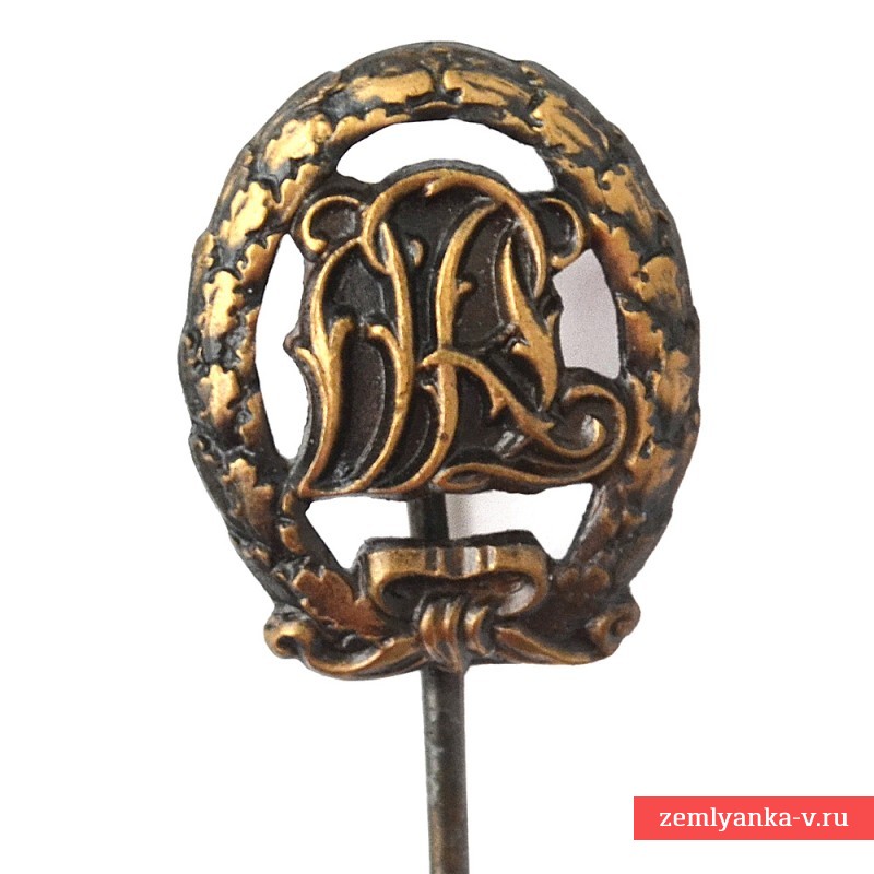 Спортивный знак DRL в бронзе образца 1957 года, миниатюра