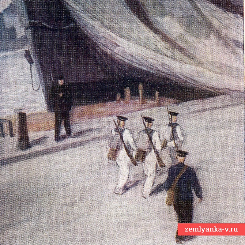 Открытка «На набережной Невы», 1944 г.