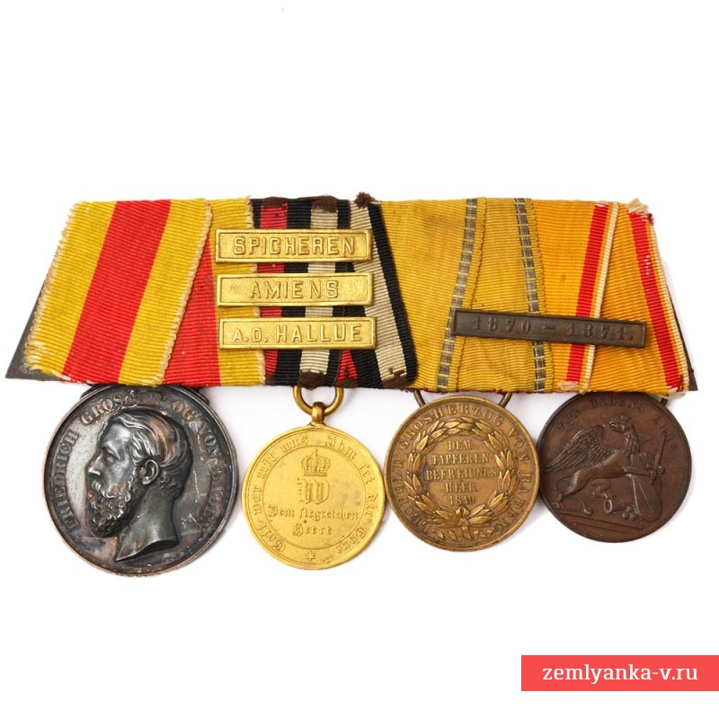 Наградная колодка баденца – ветерана войны 1848 и 1870-71 гг