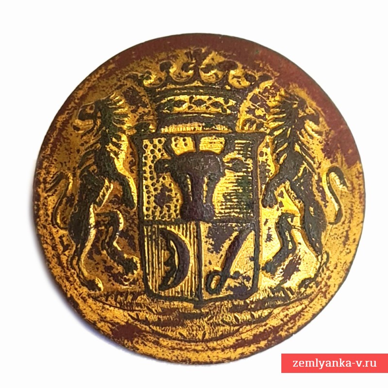 Большая ливрейная пуговица с гербом дворян Времеевых