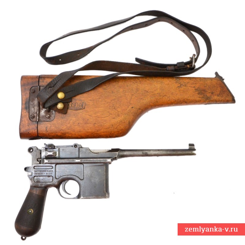 Пистолет системы Маузера С96 с оригинальной кобурой, под СХП