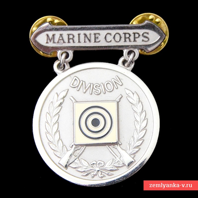 Медаль стрелковых соревнований Корпуса морской пехоты США, "серебро" в дивизии, карабин.
