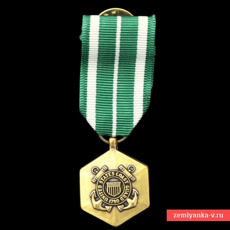 Миниатюрная версия медали «За похвальную службу» береговой охраны США