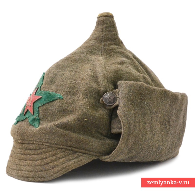 Зимний шлем (буденовка) рядового состава пограничных войск НКВД образца 1936 года