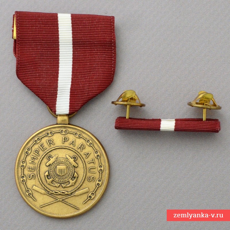 Медаль Береговой охраны США За безупречную службу, 1923 года, 2 тип, с планкой 