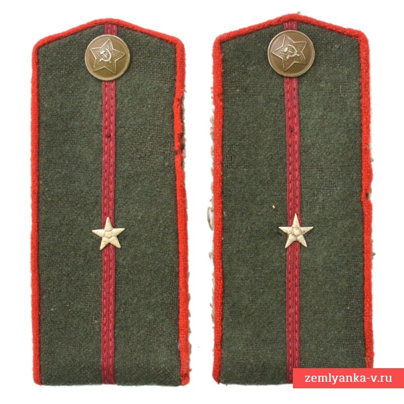 Погоны полевые младшего лейтенанта артиллерии или АБТВ РККА образца 1943 года
