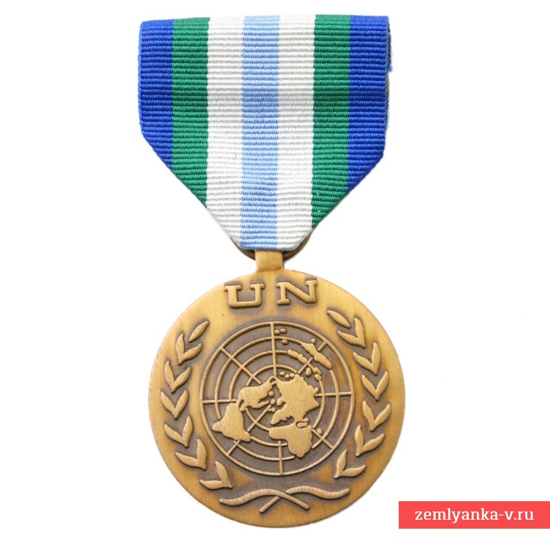 Медаль ООН на ленте за миссию в Грузии и Абхазии в 1993-2009 годах