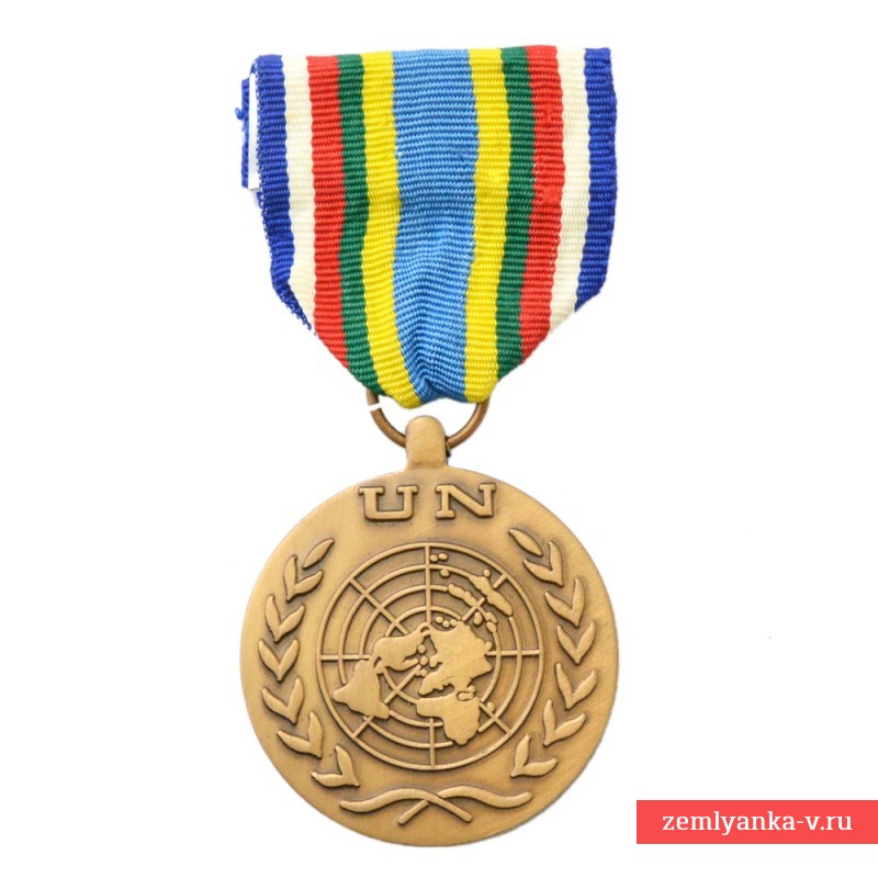 Медаль ООН на ленте за миссию в ЦАР в 1998-2000 годах