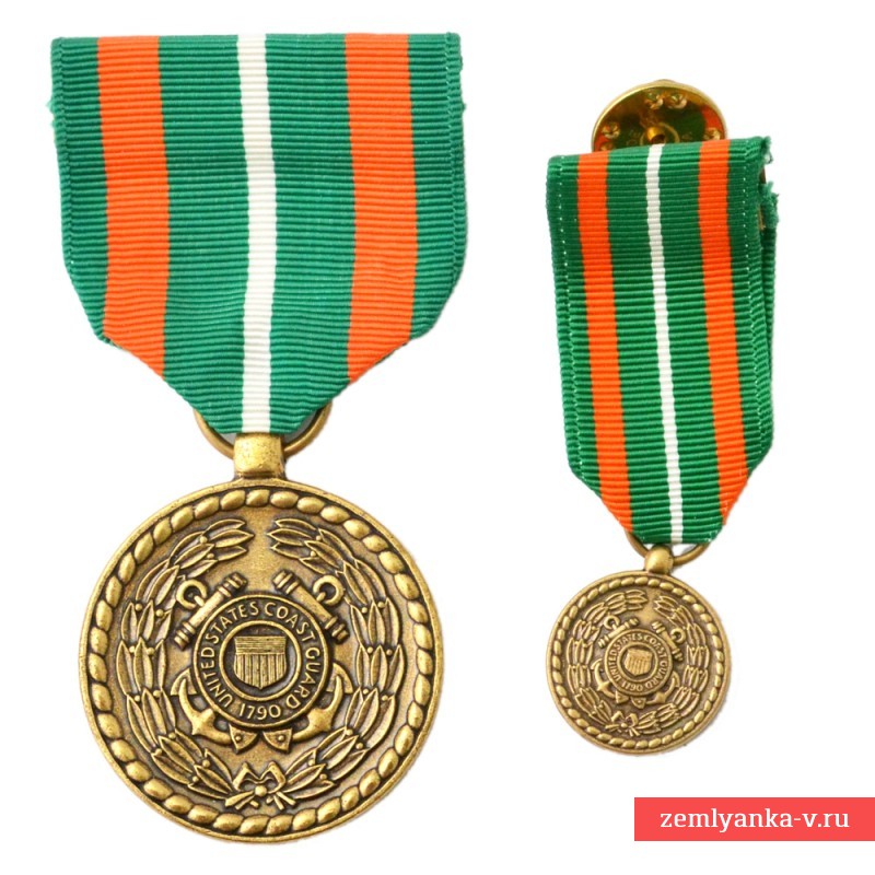 Медаль за достижения в Береговой охране США, с миниатюрой