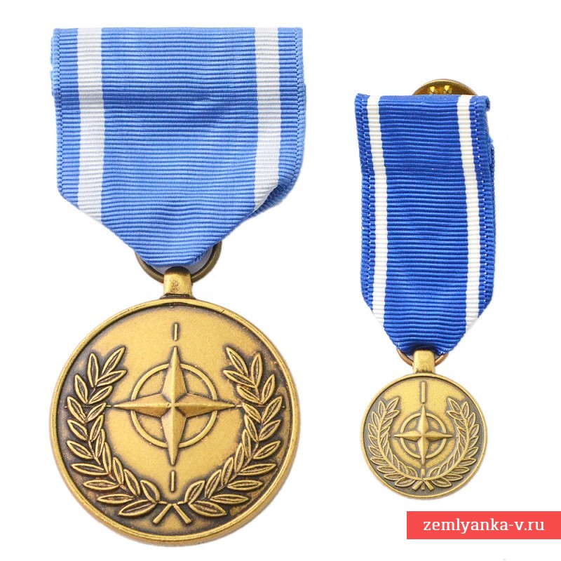 Медаль НАТО «За операции в бывшей Югославии», с миниатюрой
