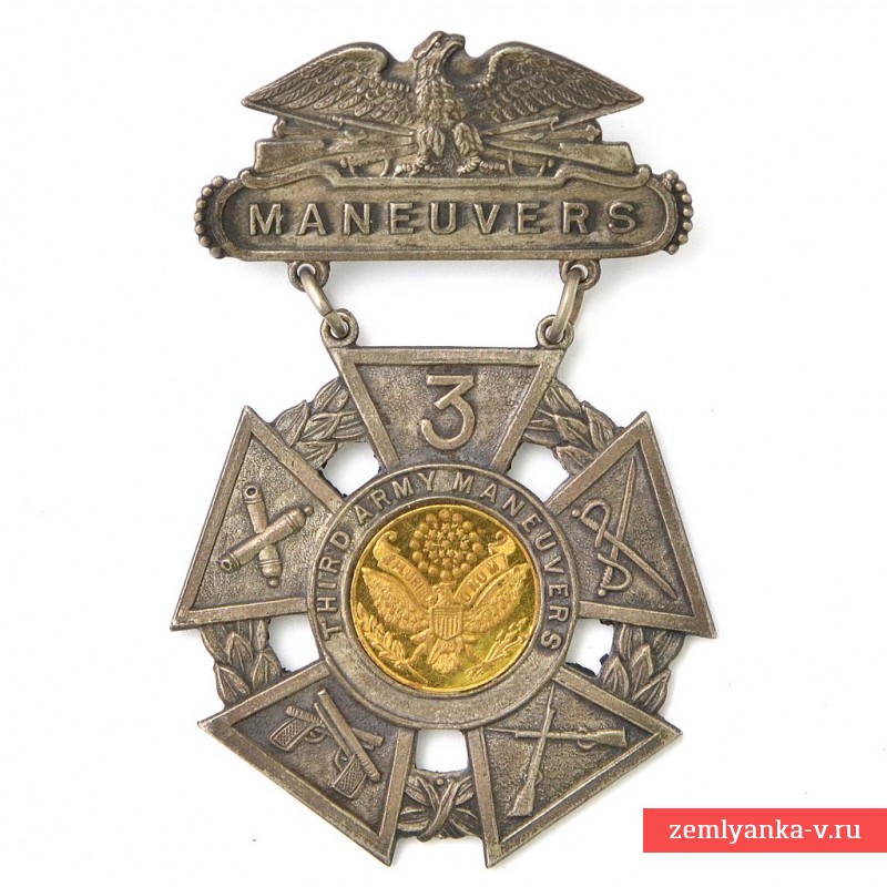 Медаль Армии США "Манёвры 3-й армии" 1941 год.