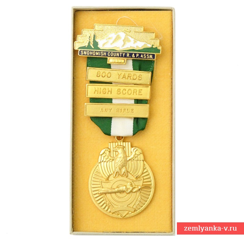 Золотая медаль за стрелковые соревнования в округе Снохомиш (США), 1960 г.