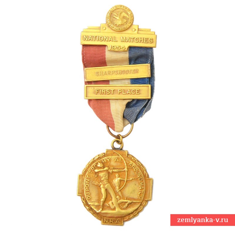 Золотая медаль Национальной стрелковой ассоциации США за снайперскую стрельбу, 1954