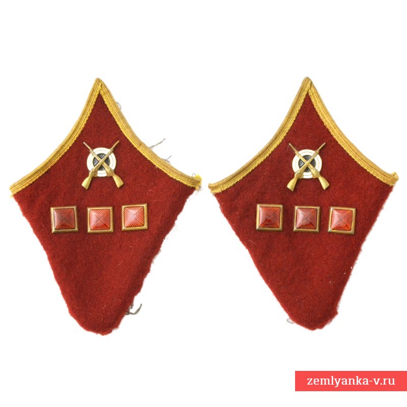 Шинельные петлицы старшего лейтенанта ВВ НКВД образца 1940 года, копия