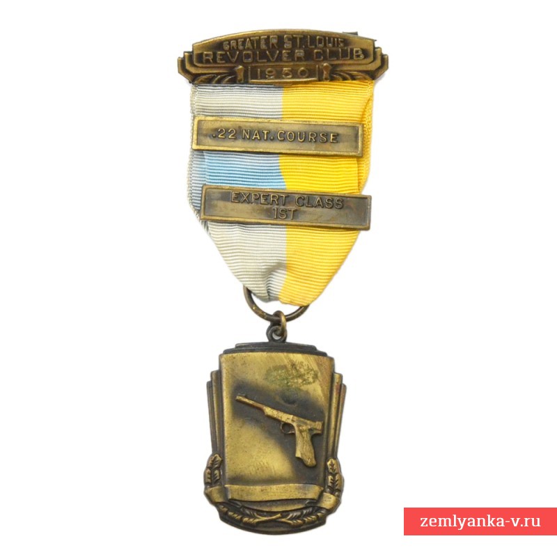 Бронзовая медаль «Револьверного клуба Большой Сент-Луис», 1950 г.