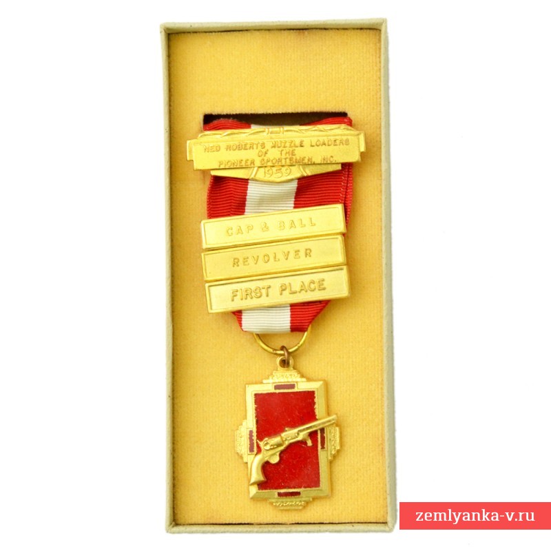 Золотая медаль по стрельбе клуба «Спортсменов-первопроходцев», 1959 г.