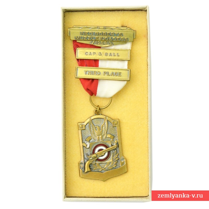 Бронзовая медаль по стрельбе клуба «Спортсменов-первопроходцев», 1958 г.