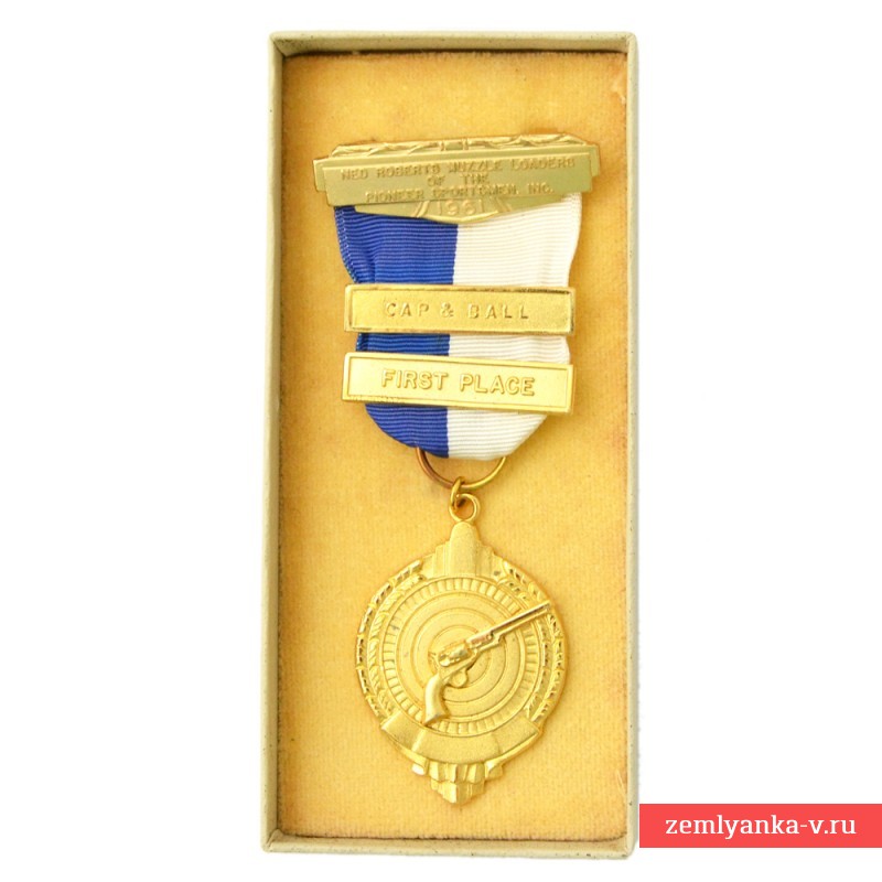 Золотая медаль по стрельбе клуба «Спортсменов-первопроходцев», 1961 г.
