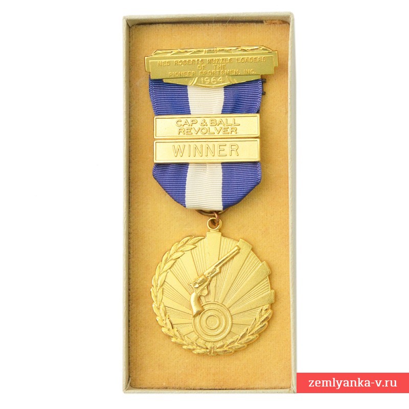 Золотая медаль по стрельбе клуба «Спортсменов-первопроходцев», 1964 г.