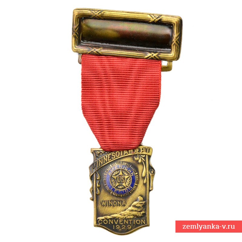 Медаль участника съезда Американского легиона в Миннесоте, Уинона, 1929 г.