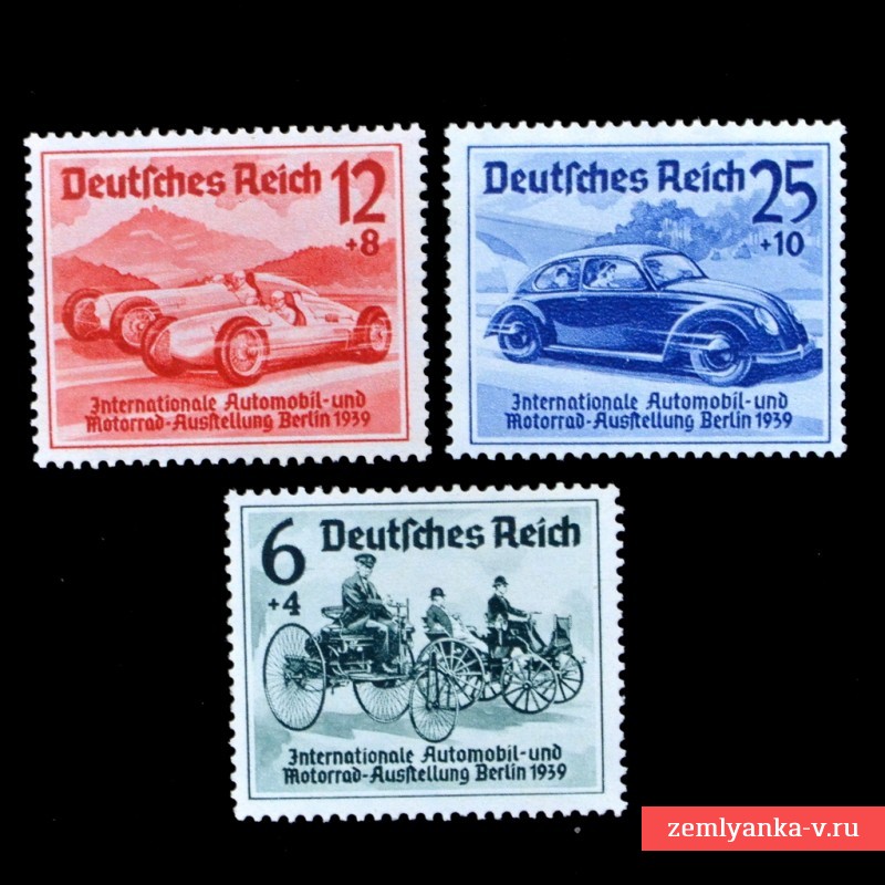 Полная серия марок «Нюрбургринг – гонки легковых автомобилей»**, 1939 г.