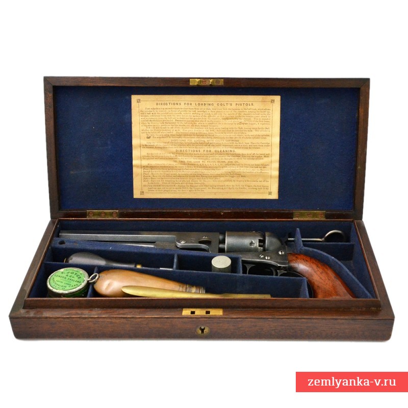 Английский револьвер системы Colt «Navy» образца 1851 года в футляре