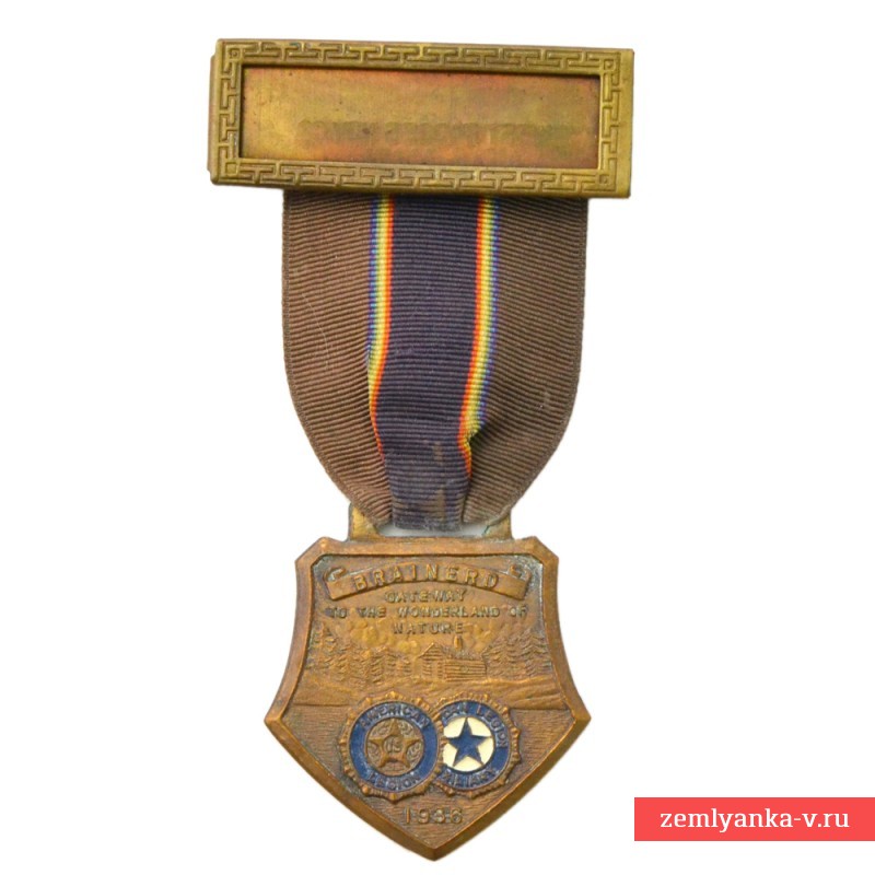 Медаль участника съезда Американского легиона в г. Брейнерд, Миннесота, 1936 г.