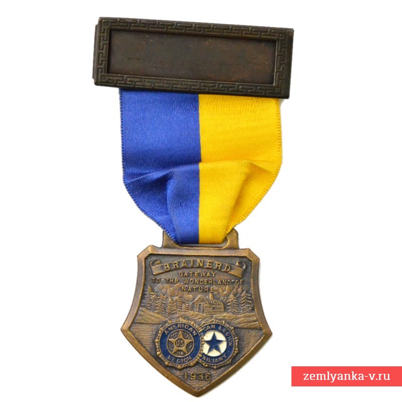 Медаль съезда Американского легиона(Вспомогательный корпус) в г. Брейнерд, Миннесота, 1936 г.