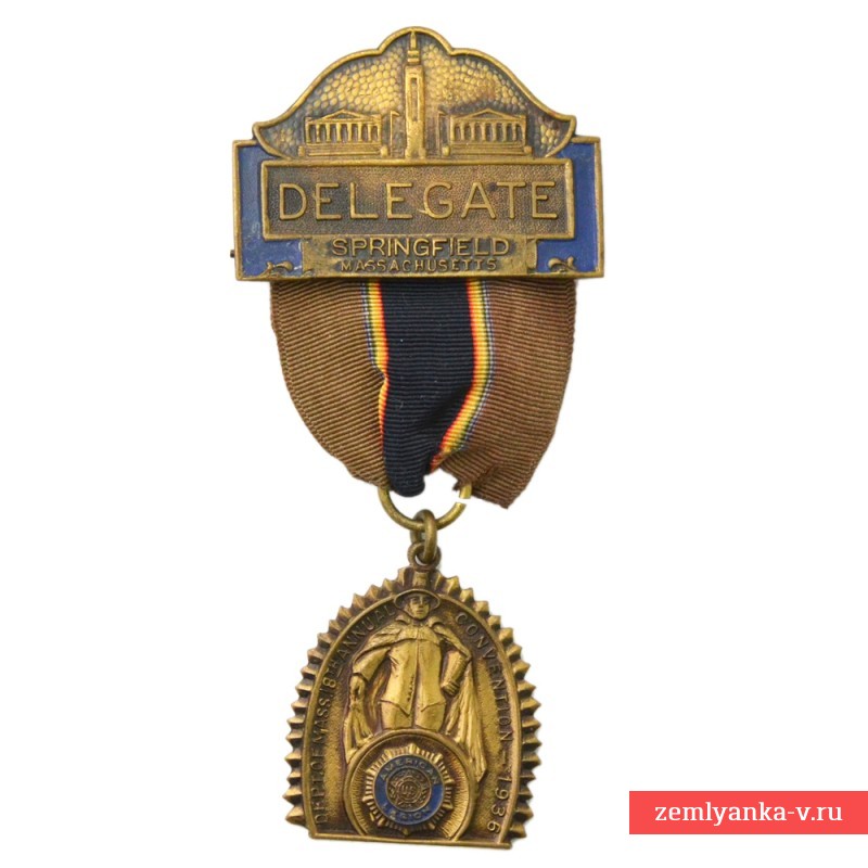 Медаль съезда Американского легиона в г. Спрингфилд, Массачусетс, 1936 г.