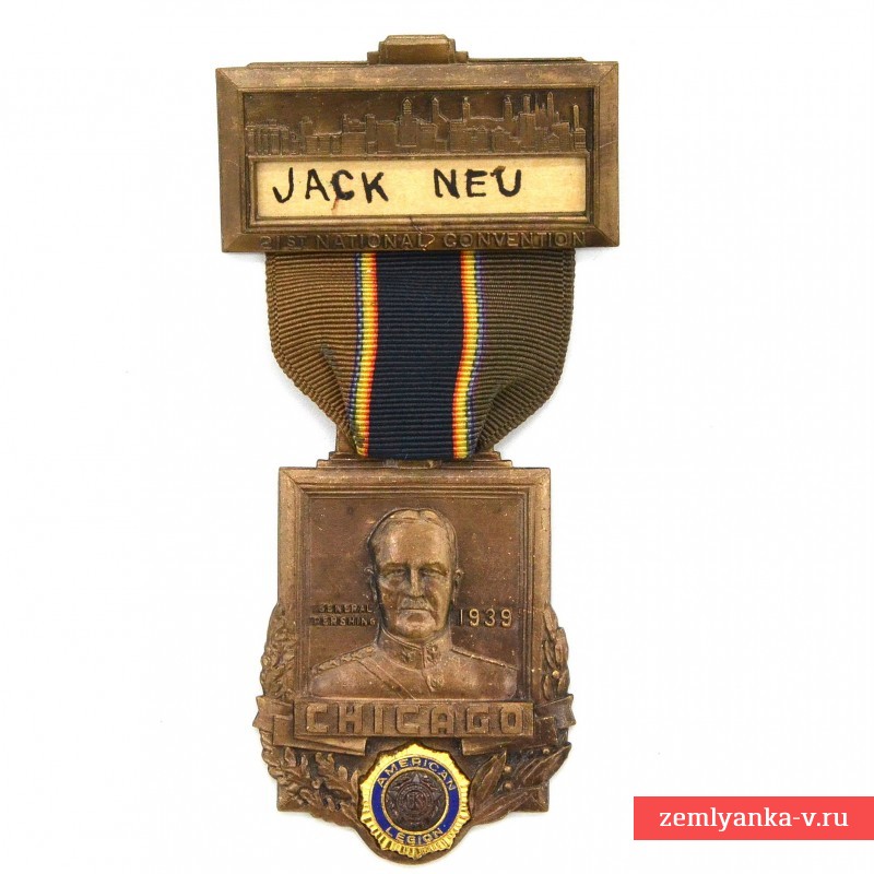 Медаль национального съезда съезда Американского легиона в Чикаго, 1939 г.