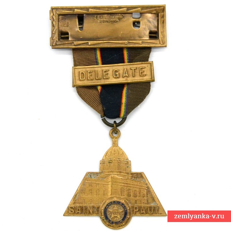 Медаль съезда Американского легиона в г. Сент-Пол, 1941 г.