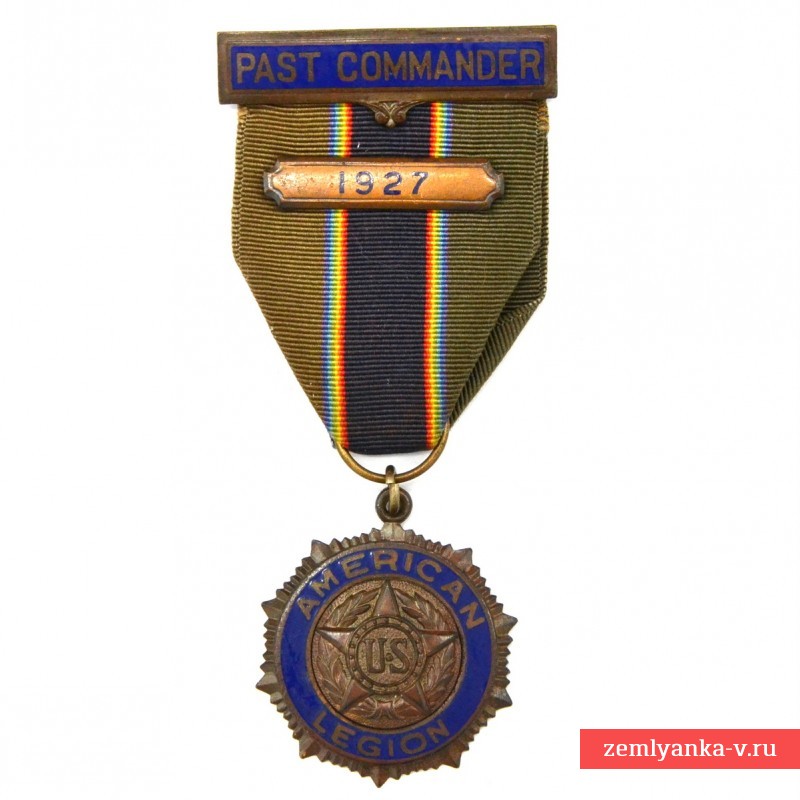 Должностная медаль бывшего командира Американского легиона в 1927 году