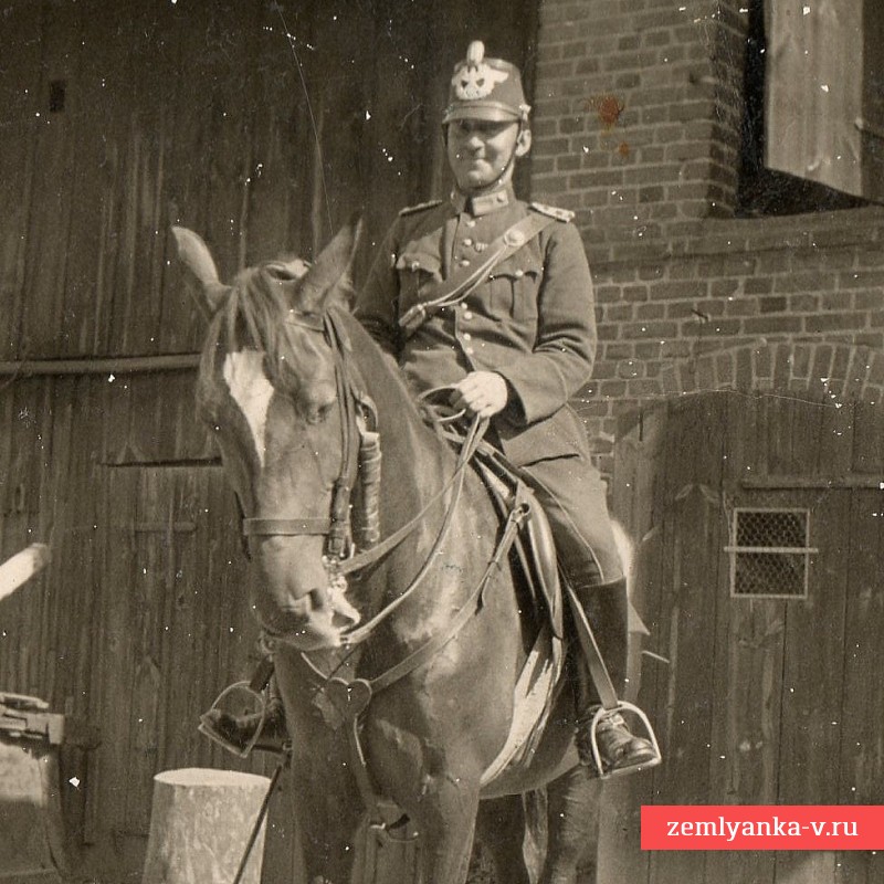 Фото немецкого полицейского в шако на лошади