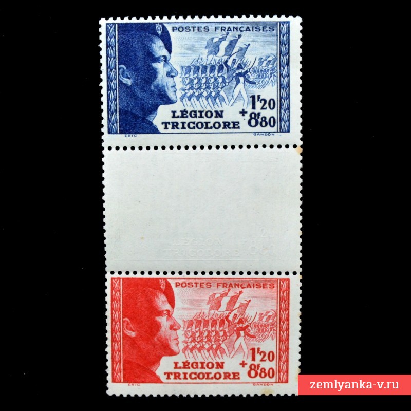 Полная серия марок «Французский добровольческий легион»**, 1942 г.