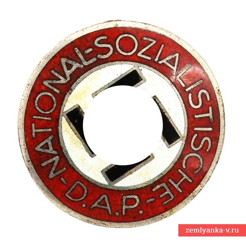 Партийный знак NSDAPс петличным креплением, RZMM1/105. Сталь!
