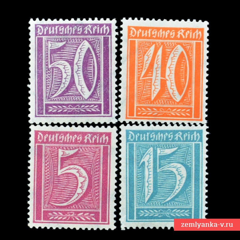 Лот почтовых марок Германии**, 1922 г.